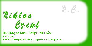 miklos czipf business card